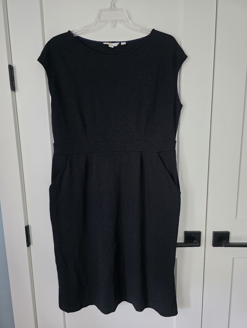 Boden Florrie Dress Womans Size US 16/18 Black Cotton Pullover